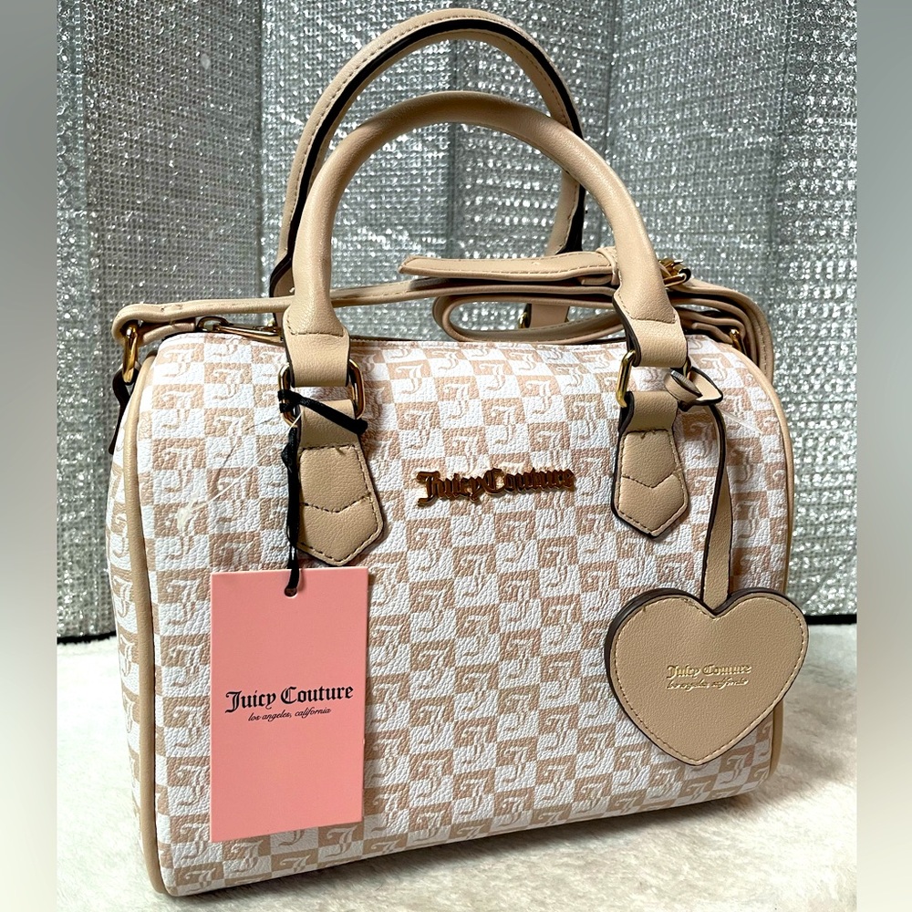New!! Juicy couture j geo sandstone bestseller satchel!!